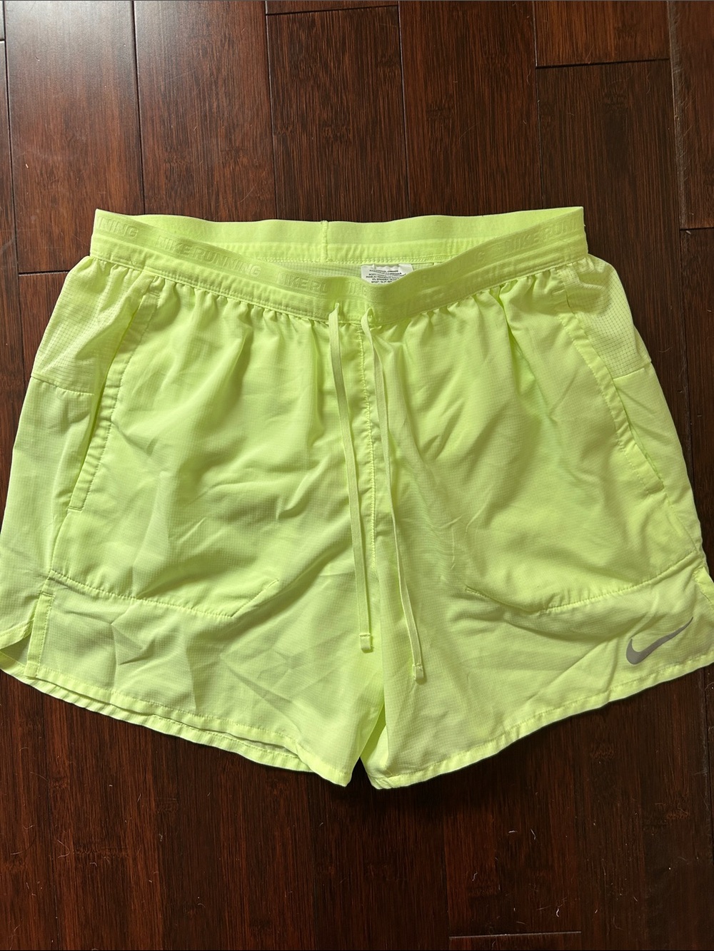 Nike Women's Neon Lime Athletic Running Shorts